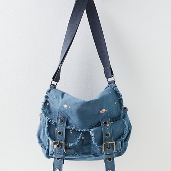 Free People Handbags - NWOT Free People Blue Crossbody Bag